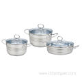 6 Pieces Cookware Set With Liner Handle